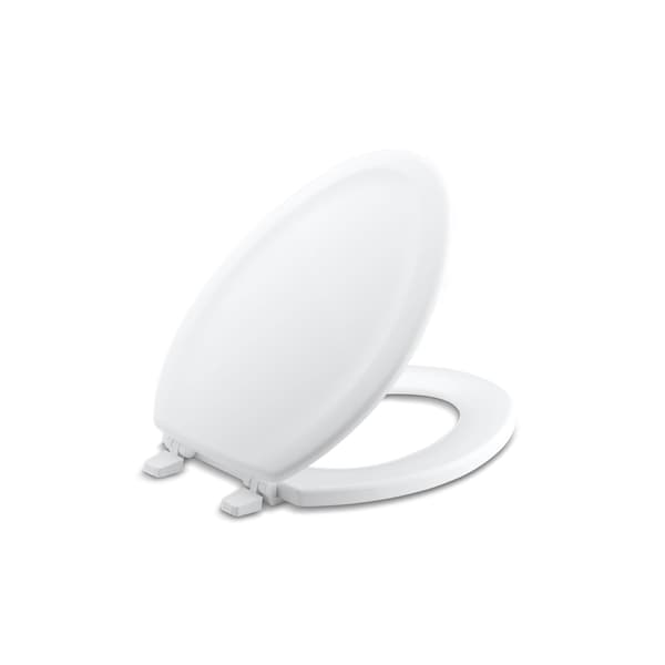 Kohler Toilet Seat With Cover, Wood, Honed White 4647-HW1 - main
